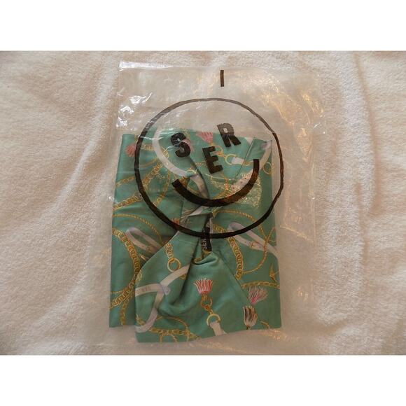 SER.O.YA Farah silk mini dress size Medium NWT nautical mint green Revolve brand - Picture 9 of 9